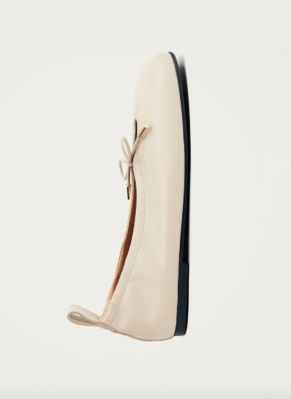 Alohas Rosalind Cream Leather Ballet Flats