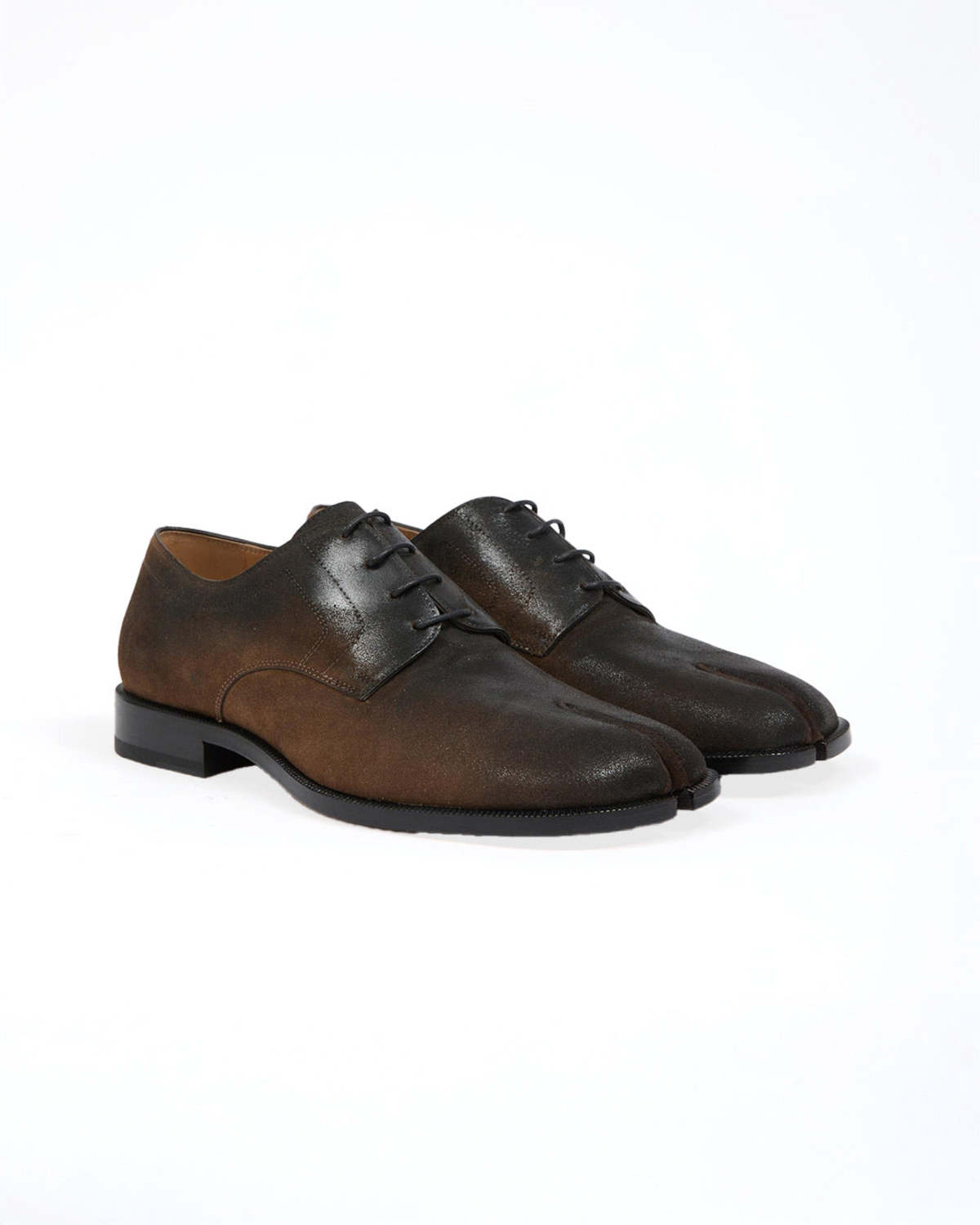 Maison Margiela Tabi Lace-Up Loafers - Brown/Black - Image 3 of 5