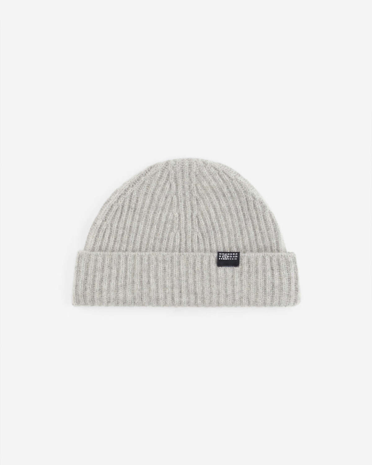 MM6 Maison Margiela Polished Palladio Ribbed Wool Beanie - Polished Palladio - Image 1 of 3