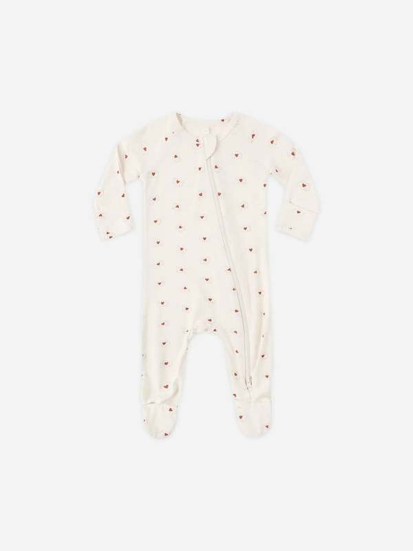 Quincy Mae Bamboo Zip Footie - Bats