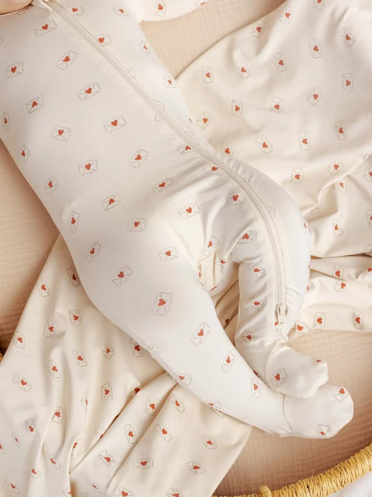 Quincy Mae Bamboo Zip Footie II Swan main image 1