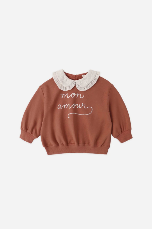 KIDS Rylee + Cru Quincy Mae Collared Sweatshirt
