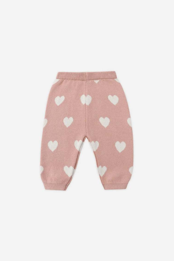 KIDS Rylee + Cru Quincy Mae Heart Knit Sweatpants