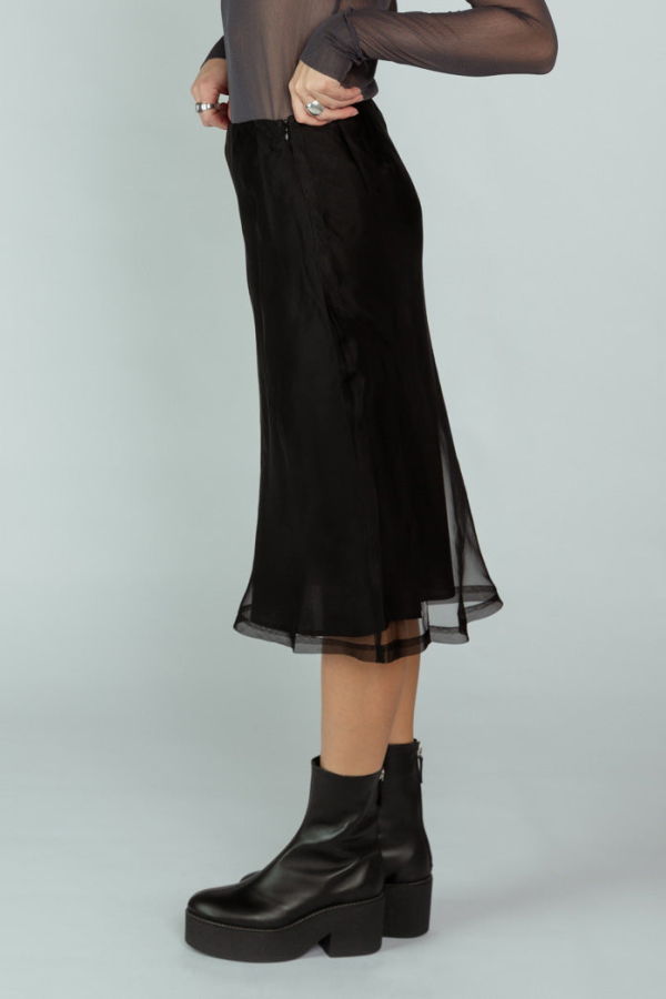 Brazeau Tricot Organza Lady Skirt - Black