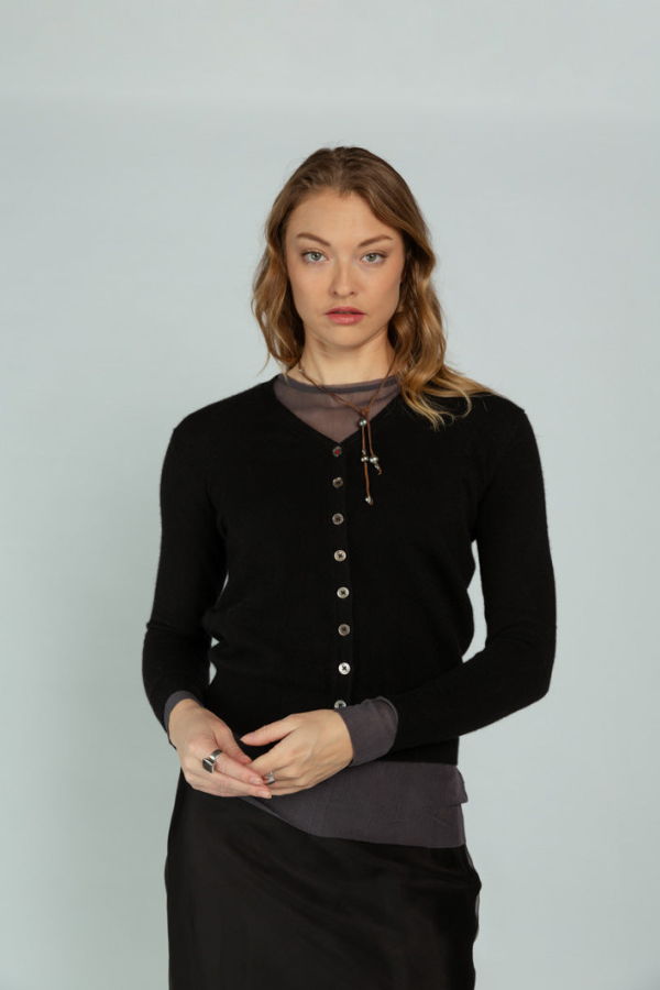 Brazeau Tricot Royal Milan Cardigan - Black