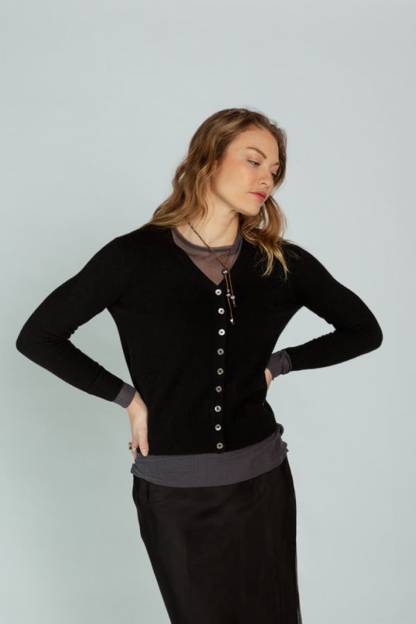 Brazeau Tricot Royal Milan Cardigan - Black