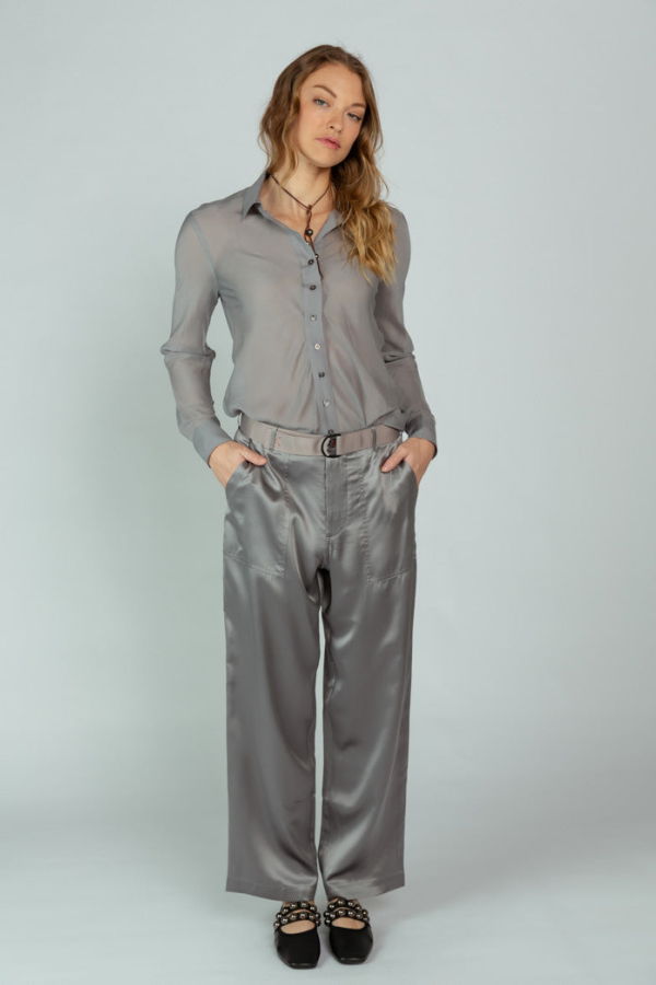 Brazeau Tricot Silk Utility Trousers - Gray