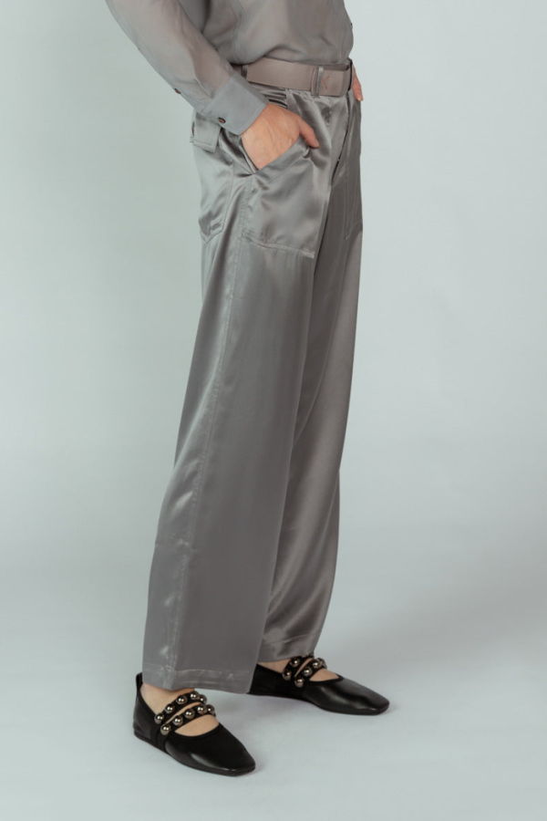 Brazeau Tricot Silk Utility Trousers - Gray