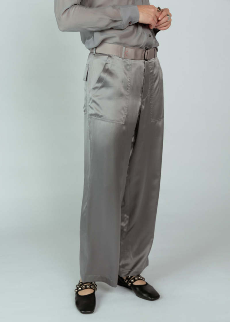 Brazeau Tricot Silk Utility Trousers - Gray