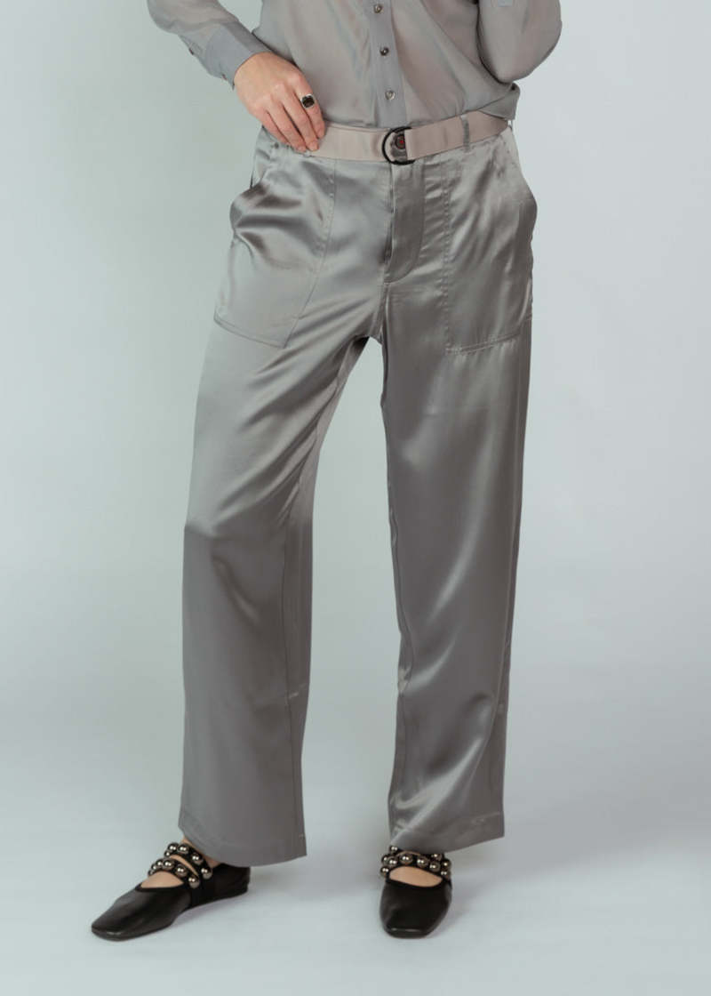 Brazeau Tricot Silk Utility Trousers - Gray