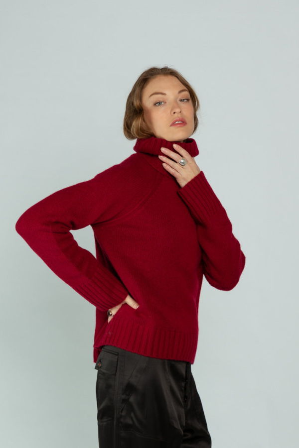 Brazeau Tricot Chunky Turtleneck Sweater - Scarlette