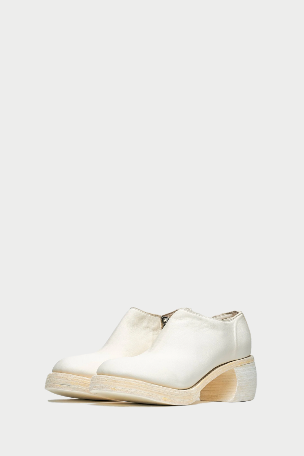 Guidi ZO035 Oblique Decollete Boots Ankle Boots - White