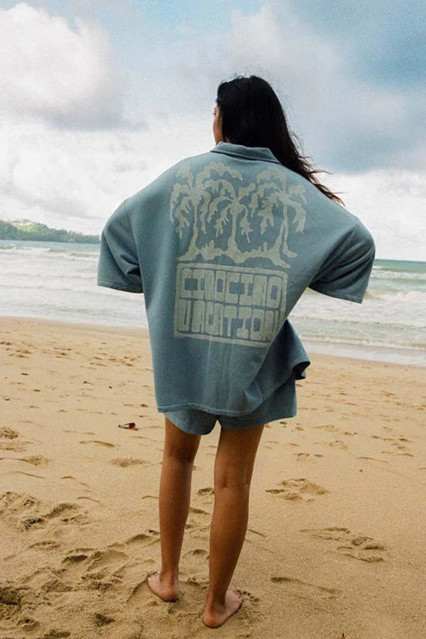 CIAO CIAO Palm Bungalow Shirt - Blue