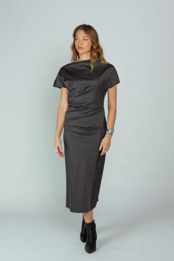 Tela Murphy Dress - Dark Grey