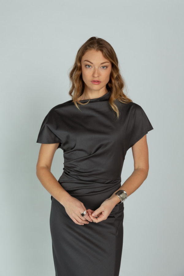 Tela Murphy Dress - Dark Grey