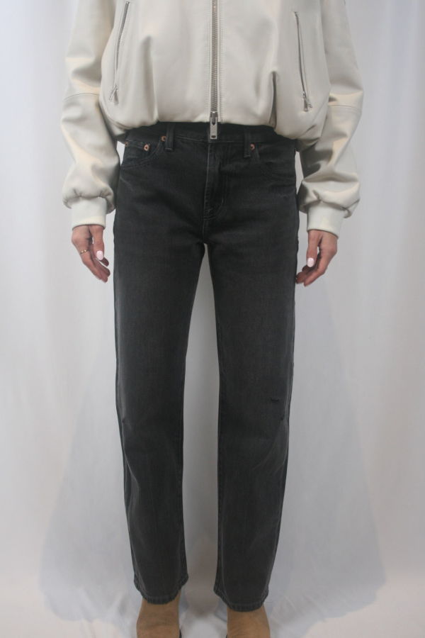 Pistola Lexi Mid Rise Bowed Straight Jean