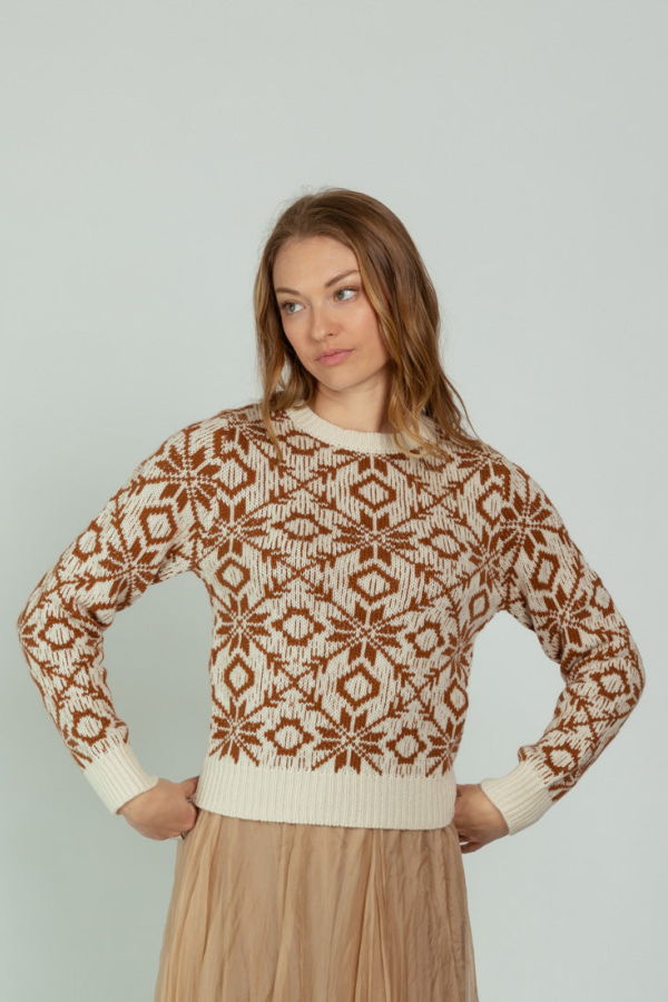 Allude Wool Cashmere Sweater - Alabaster/Tea