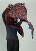 Epice Wool Origami Scarf - Indigo - Thumbnail 3