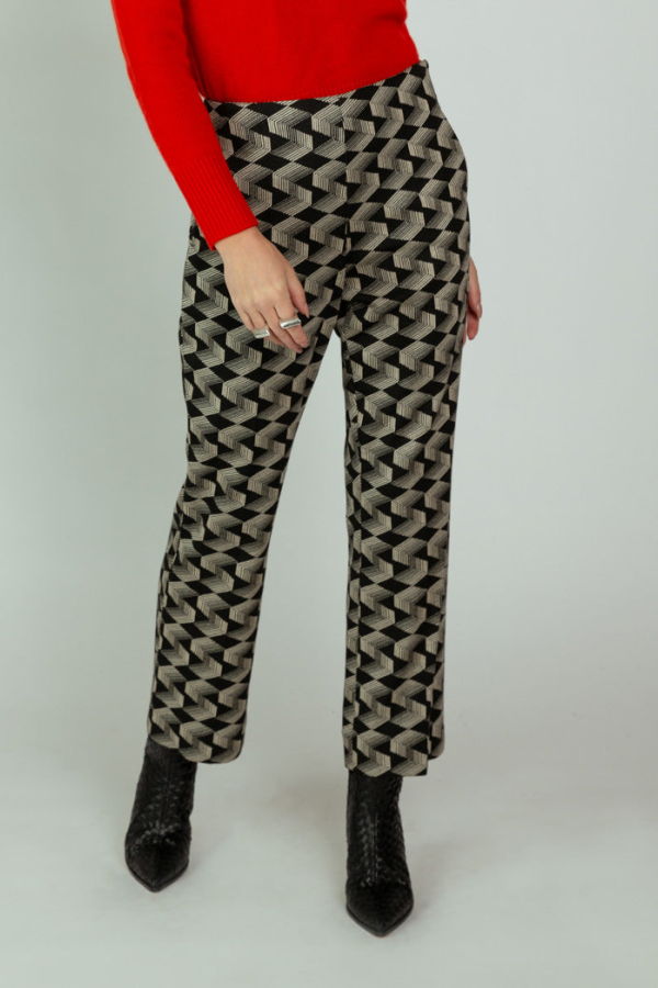 Odeeh Jersey Jacquard Pants - Jet Black