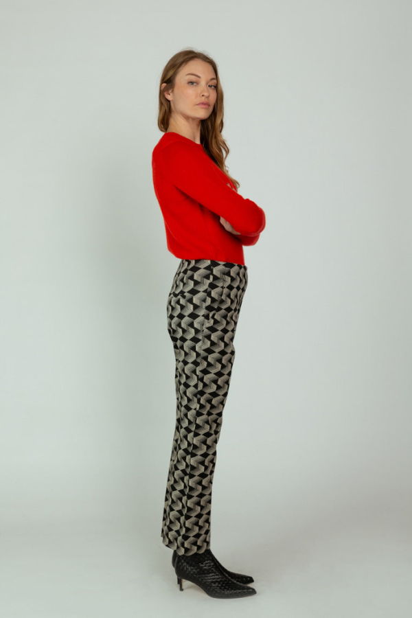 Odeeh Jersey Jacquard Pants - Jet Black