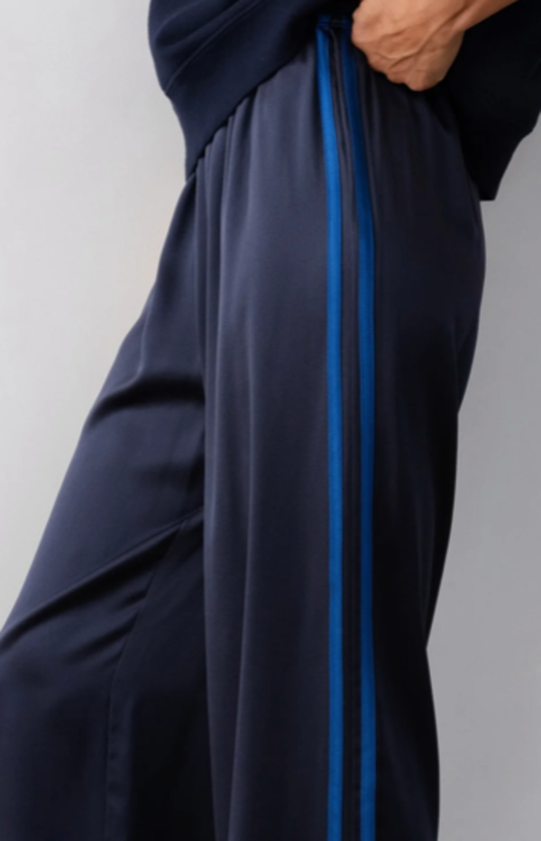 Donni. The Silk Stripe Simple Pant