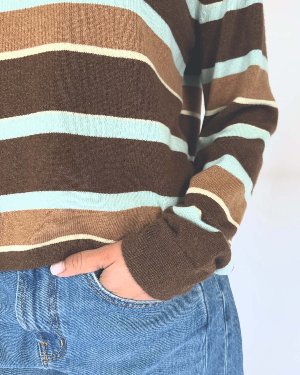 Guest in Residence Cropped Stripe Rugby Sweater - Image 2 of 4