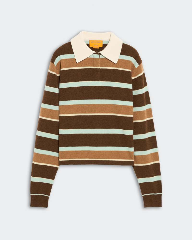 Guest in Residence Cropped Stripe Rugby Sweater