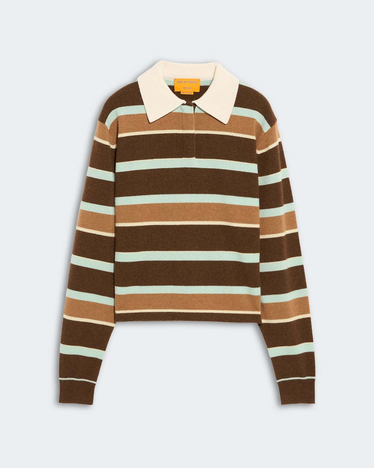 Guest in Residence Cropped Stripe Rugby Sweater - Image 3 of 4