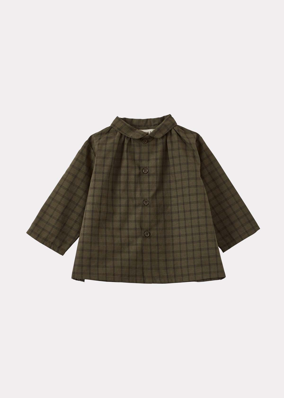 Caramel Aloe Baby Shirt - Khaki Check - Image 1 of 3
