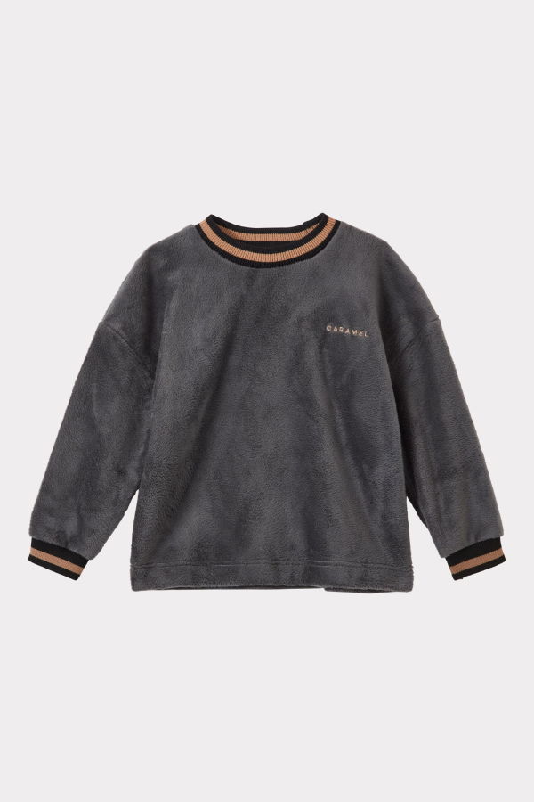 Caramel Dartmoor Teen Cotton Mix Sweater - Steel Grey