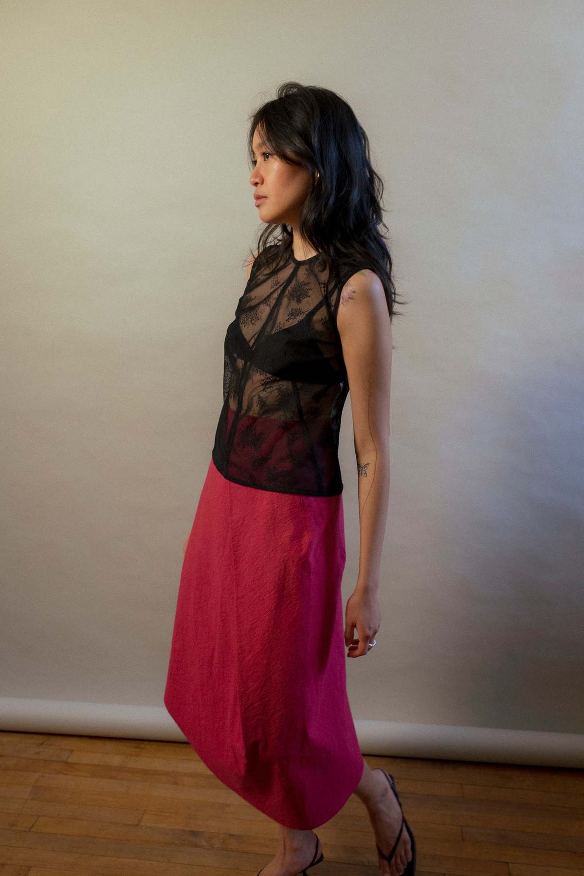 Wanze Pleated Drape Skirt - Image 3 of 8
