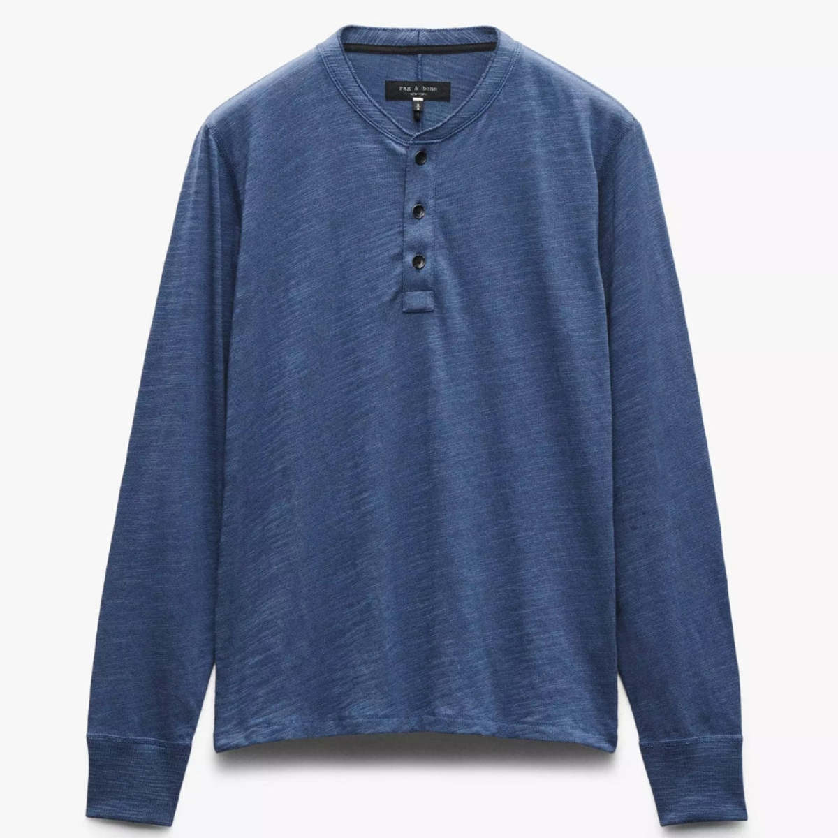 Rag & Bone Classic Flame Henley - Worn Indigo - Image 1 of 2