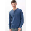 Rag & Bone Classic Flame Henley - Worn Indigo - Thumbnail 2