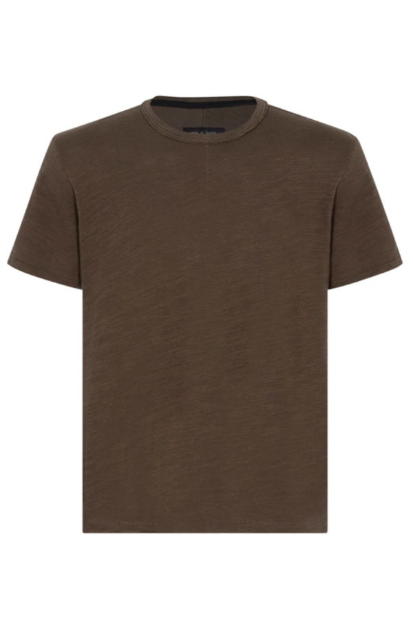 Rag & Bone Classic Flame Short Sleeve Tee - Stonewall