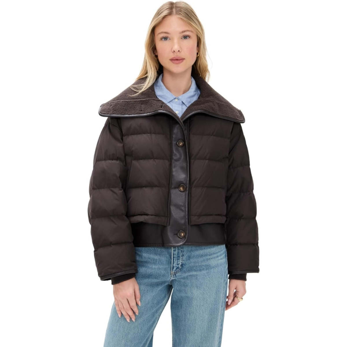 Rag & Bone Gloria Puffer Jacket - Brown - Image 1 of 2