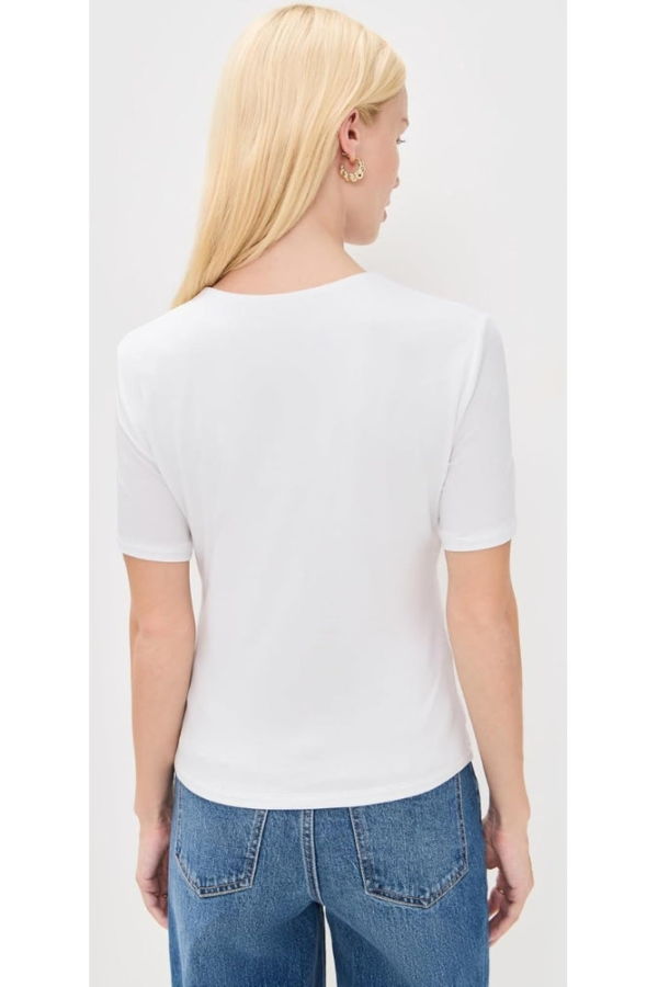 Veronica Beard Benedict Short Sleeve Tee - White