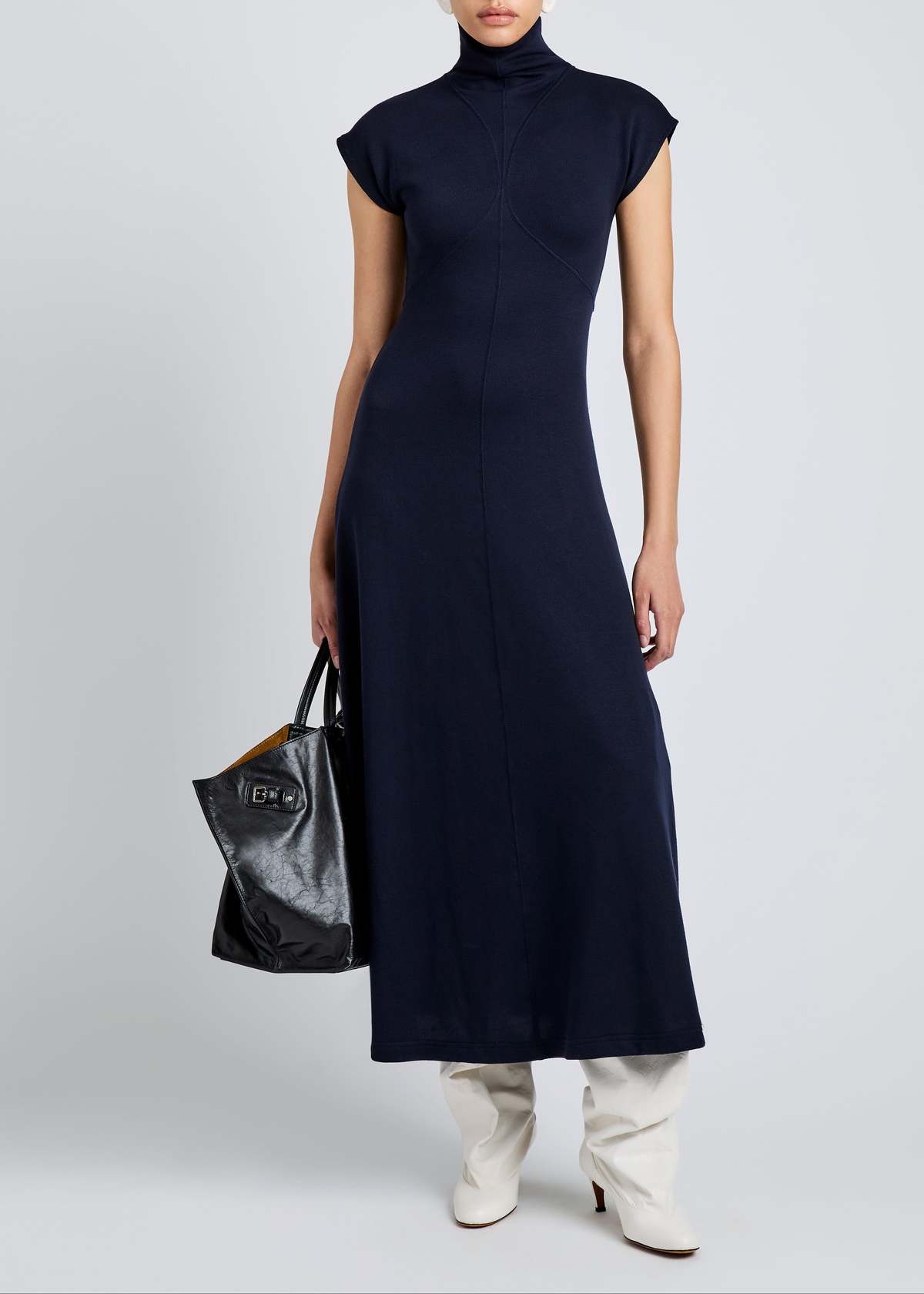 Proenza Schouler Brea Dress - Navy - Image 2 of 7
