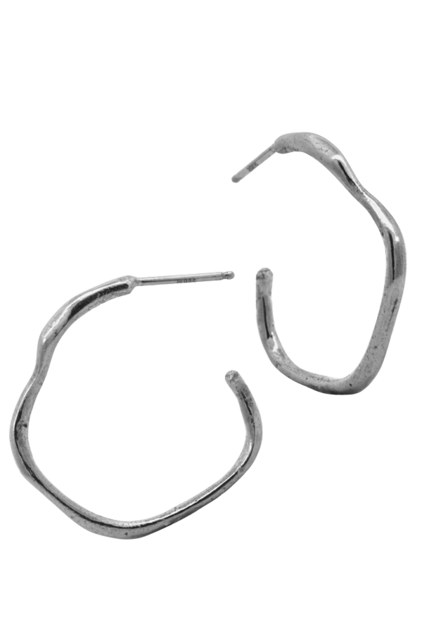 Siri Hansdotter Madrone Hoop Earrings Sterling Silver