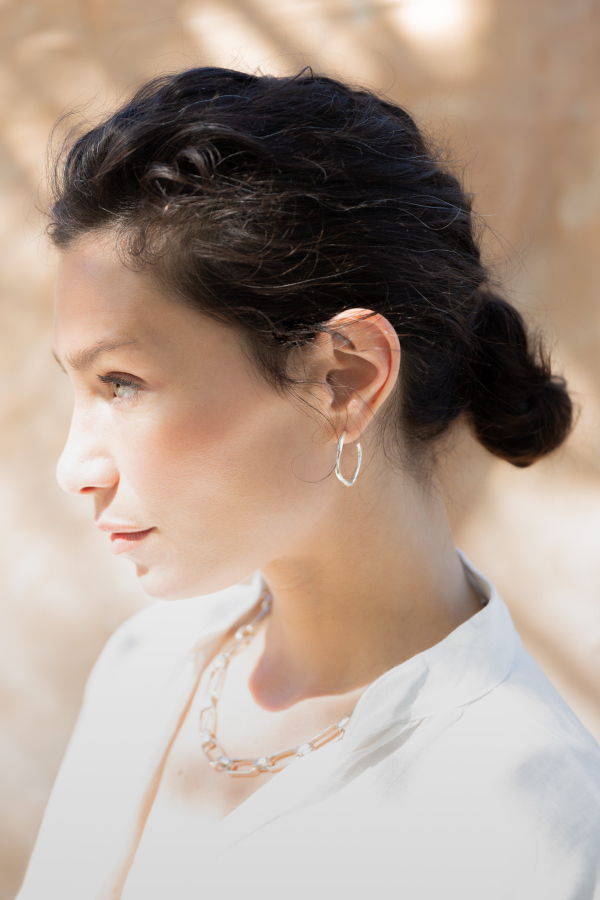 Siri Hansdotter Madrone Hoop Earrings Sterling Silver