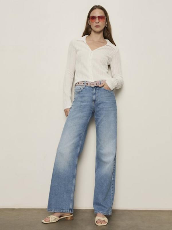 Sanctuary Button Down Textured Top