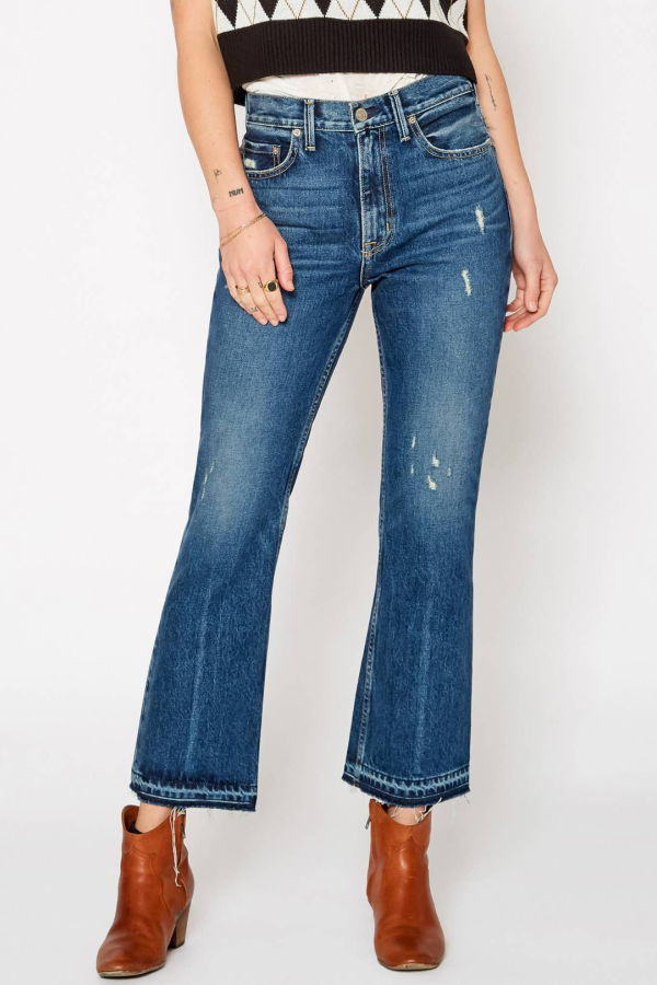 Noend Denim Farrah Mid Rise Kick Flare Jeans