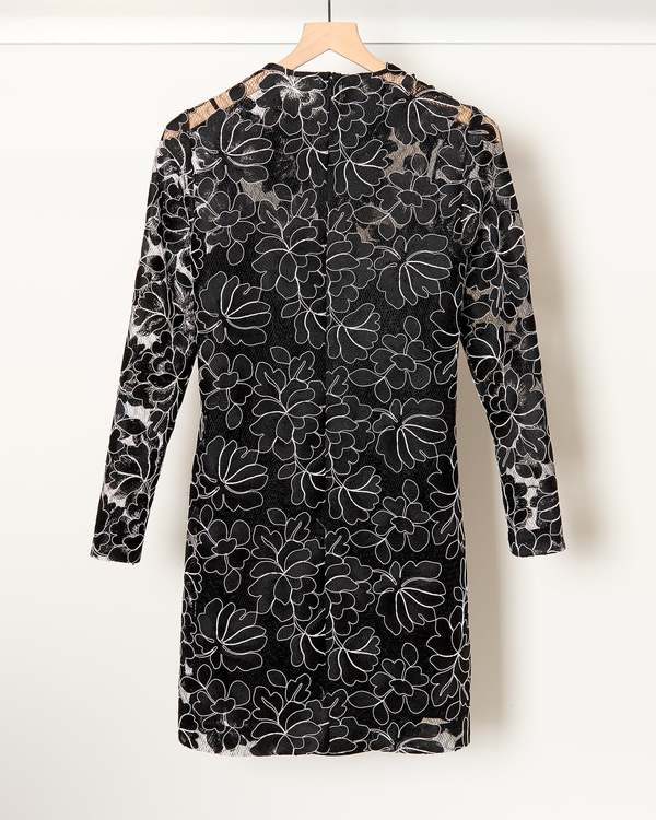 Lela Rose Holly Dress - Black/Ivory