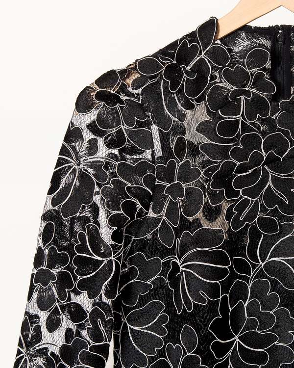 Lela Rose Holly Dress - Black/Ivory