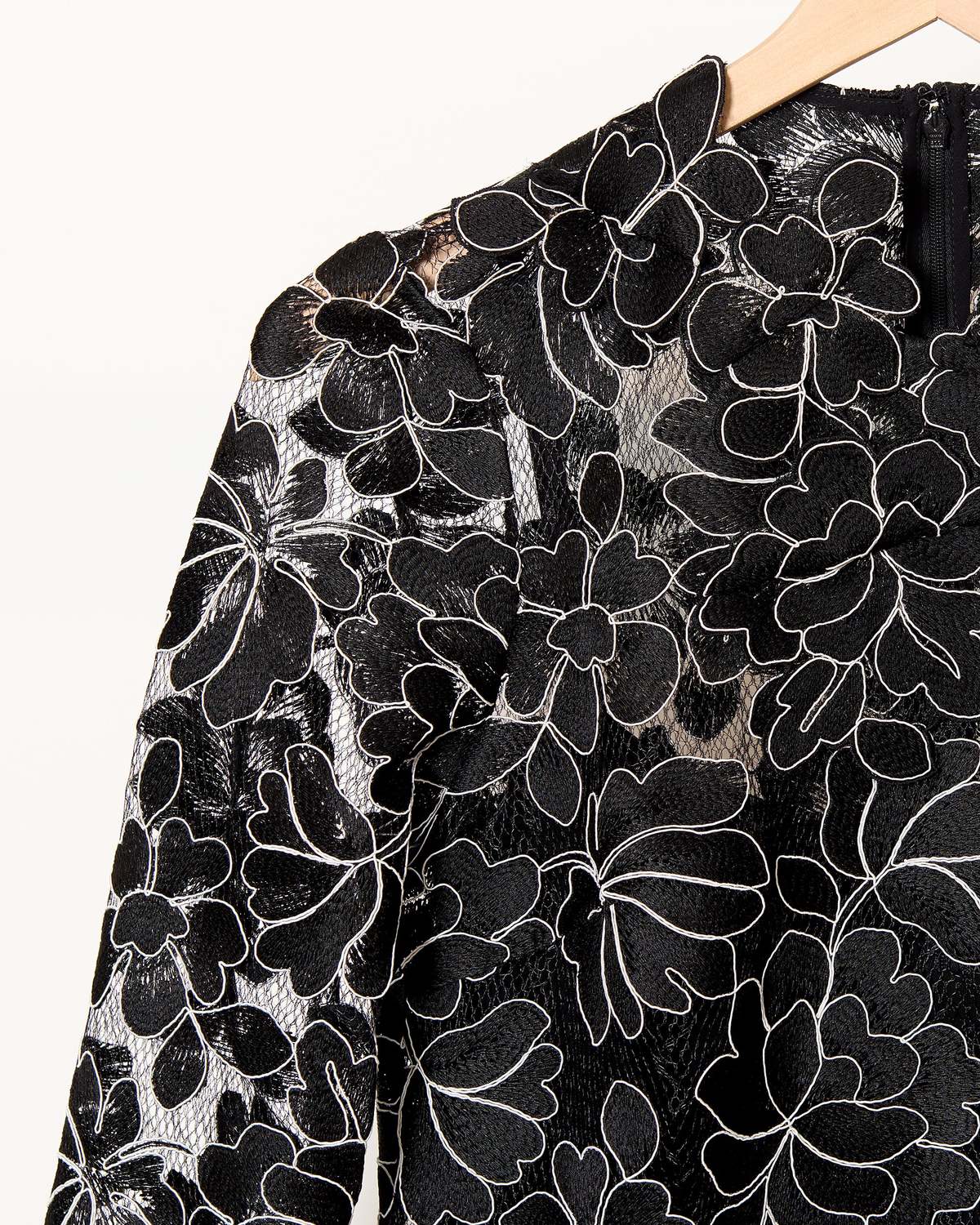 Lela Rose Holly Dress - Black/Ivory - Image 3 of 3