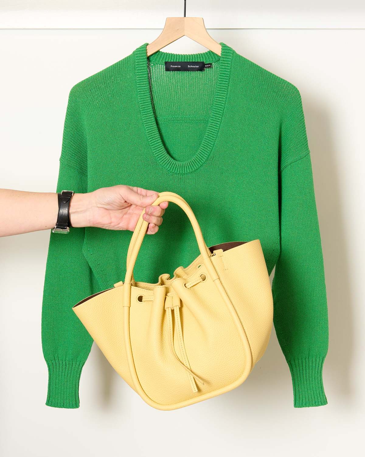 Proenza Schouler Small Ruched Tote - Yellow - Image 2 of 5