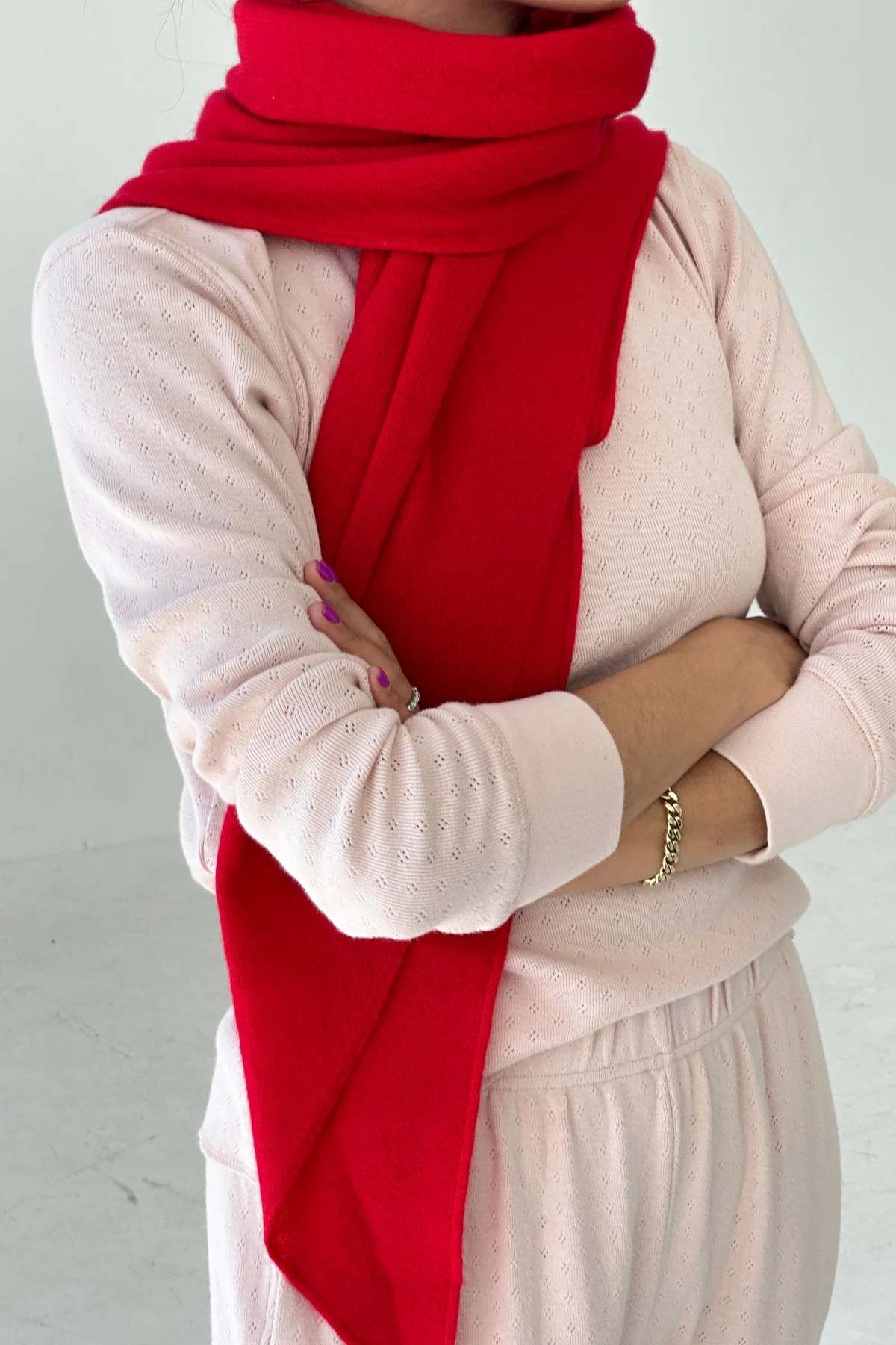 Le Bon Shoppe Cashmere Shawl - Red - Image 1 of 4