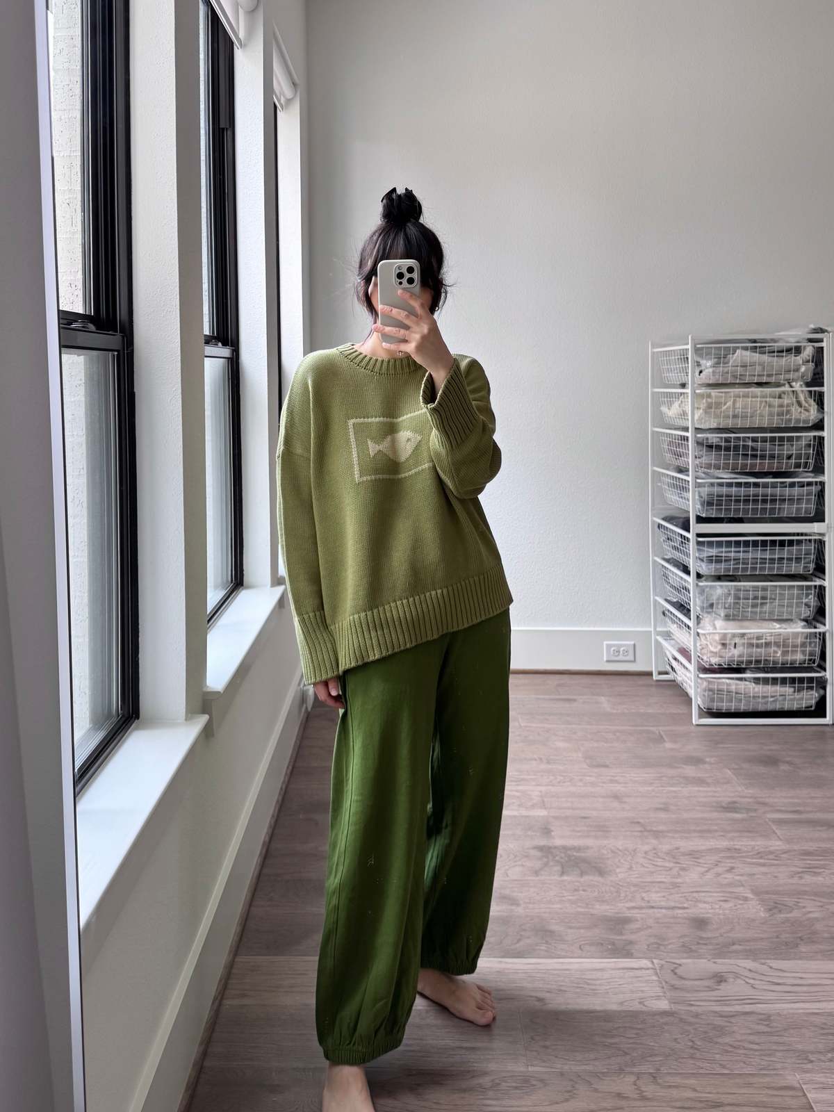 Le Bon Shoppe Balloon Pants - Collard Green - Image 2 of 6