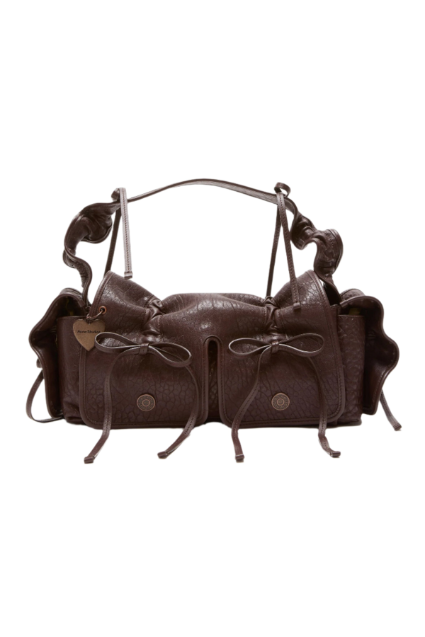 Acne Studios Multipocket Grained Leather Bag - Chocolate Brown
