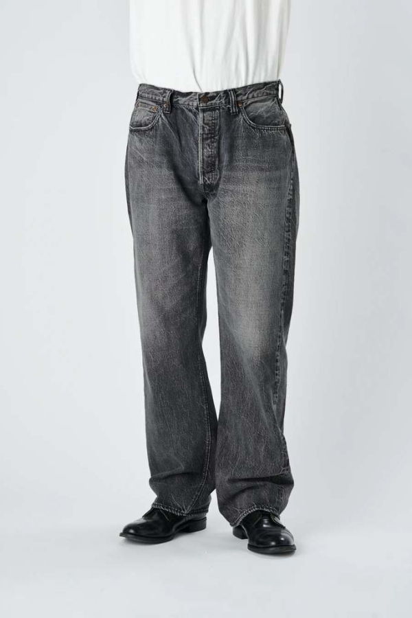 Fullcount 0105BKHW Wide Denim Dartford Jeans - Black