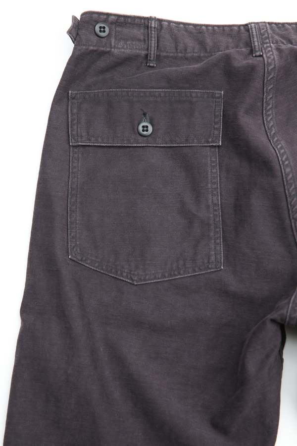 Orslow Slim Fit Fatigue Pants - Black Stone